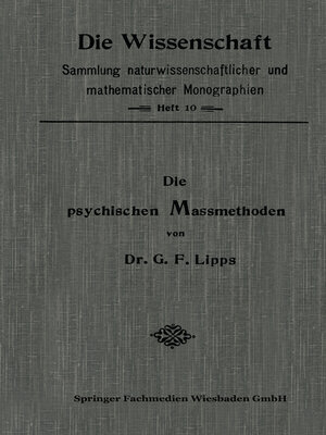cover image of Die Psychischen Massmethoden